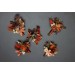 Wedding Boutonnieres & Wrist Corsage in Rust, Orange & Purple | Faux Flower Accessories