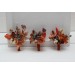 Wedding Boutonnieres & Wrist Corsage in Rust, Orange & Purple | Faux Flower Accessories