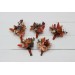 Wedding Boutonnieres & Wrist Corsage in Rust, Orange & Purple | Faux Flower Accessories