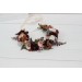 Cinnamon burgundy blush pink rust  flower crown. Hair wreath. Flower girl crown. Wedding flowers. 5082