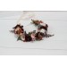 Cinnamon burgundy blush pink rust flower crown. Hair wreath. Flower girl crown. Wedding flowers. 5082