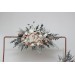  Flower arch arrangement in beige white gray colors.  Arbor flowers. Floral archway. Faux flowers for wedding arch. 5078