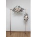  Flower arch arrangement in beige white gray colors.  Arbor flowers. Floral archway. Faux flowers for wedding arch. 5078