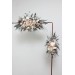  Flower arch arrangement in beige white gray colors.  Arbor flowers. Floral archway. Faux flowers for wedding arch. 5078