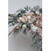  Flower arch arrangement in beige white gray colors.  Arbor flowers. Floral archway. Faux flowers for wedding arch. 5078