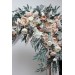  Flower arch arrangement in beige white gray colors.  Arbor flowers. Floral archway. Faux flowers for wedding arch. 5078