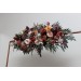  Flower arch arrangement in cinnamon burgundy blush pink rust colors.  Arbor flowers. Floral archway. Faux flowers for wedding arch. 5082