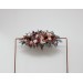 Flower Arch Arrangement in Cinnamon, Burgundy, Blush Pink & Rust | Faux Floral Archway for Wedding