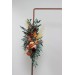 Flower arch arrangement in coral burgundy peach colors. Arbor flowers. Floral archway. Faux flowers for wedding arch. 5079