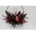 Flower hoop burgundy red blue colors. Alternative bridesmaid bouquet. 5077