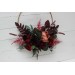 Flower hoop burgundy red blue colors. Alternative bridesmaid bouquet. 5077