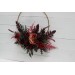 Flower hoop burgundy red blue colors. Alternative bridesmaid bouquet. 5077