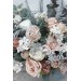 Wedding bouquets in beige white gray colors. Bridal bouquet. Faux bouquet. Bridesmaid bouquet. 5078