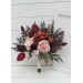 Wedding bouquets in cinnamon burgundy blush pink rust colors. Bridal bouquet. Faux bouquet. Bridesmaid bouquet. 5082
