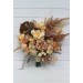 Wedding bouquets in orange yellow terracotta colors. Bridal bouquet. Faux bouquet. Bridesmaid bouquet. 5083