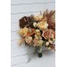 Wedding bouquets in orange yellow terracotta colors. Bridal bouquet. Faux bouquet. Bridesmaid bouquet. 5083