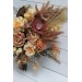 Wedding bouquets in orange yellow terracotta colors. Bridal bouquet. Faux bouquet. Bridesmaid bouquet. 5083