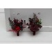  Wedding boutonnieres and wrist corsage  in burgundy red blue color scheme. Flower accessories. 5077
