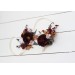  Wedding boutonnieres and wrist corsage  in cinnamon burgundy blush pink rust  color scheme. Flower accessories. 5082
