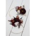  Wedding boutonnieres and wrist corsage  in cinnamon burgundy blush pink rust  color scheme. Flower accessories. 5082