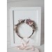 Dusty rose purple pink flower crown. Hair wreath in  pastel colors. Flower girl crown. Wedding flowers. 0004