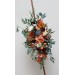  Flower arch arrangement in rust burgundy  ivory colors.  Arbor flowers. Floral archway. Faux flowers for wedding arch. 0007