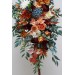  Flower arch arrangement in rust burgundy  ivory colors.  Arbor flowers. Floral archway. Faux flowers for wedding arch. 0007