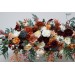  Flower arch arrangement in rust burgundy  ivory colors.  Arbor flowers. Floral archway. Faux flowers for wedding arch. 0007