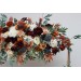  Flower arch arrangement in rust burgundy  ivory colors.  Arbor flowers. Floral archway. Faux flowers for wedding arch. 0007