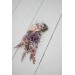 Flower comb in dusty rose purple pink color scheme. Wedding accessories for hair. Bridal flower comb. Bridesmaid floral comb. 0004