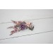 Flower comb in dusty rose purple pink color scheme. Wedding accessories for hair. Bridal flower comb. Bridesmaid floral comb. 0004