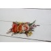 Flower comb in orange rust peach color scheme. Wedding accessories for hair. Bridal flower comb. Bridesmaid floral comb. 0001