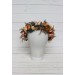 Orange rust peach crown. Hair wreath. Flower girl crown. Wedding flowers. 0001