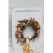 Orange rust peach crown. Hair wreath. Flower girl crown. Wedding flowers. 0001