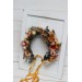 Orange rust peach crown. Hair wreath. Flower girl crown. Wedding flowers. 0001