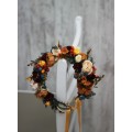 Rust burgundy  ivory flower crown. Hair wreath. Flower girl crown. Wedding flowers. 0007