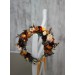 Rust burgundy ivory flower crown. Hair wreath. Flower girl crown. Wedding flowers. 0007