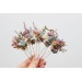  Set of 5 hair pins in  dusty rose purple pink color scheme. Hair accessories. Flower accessories for wedding. 0004