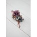  Wedding boutonnieres and wrist corsage  in pastel color theme.Dusty rose purple pink flower accessories. 0004