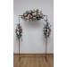 Flower arch arrangement in navy blue coral ivory colors. Arbor flowers. Floral archway. Faux flowers for wedding arch. 5084