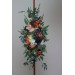 Flower arch arrangement in navy blue coral ivory colors. Arbor flowers. Floral archway. Faux flowers for wedding arch. 5084