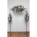 Flower arch arrangement in navy blue coral ivory colors. Arbor flowers. Floral archway. Faux flowers for wedding arch. 5084