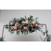 Flower arch arrangement in navy blue coral ivory colors. Arbor flowers. Floral archway. Faux flowers for wedding arch. 5084