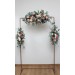 Flower arch arrangement in navy blue coral ivory colors. Arbor flowers. Floral archway. Faux flowers for wedding arch. 5084