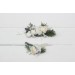 Flower comb in white color scheme. Wedding accessories for hair. Bridal flower comb. Bridesmaid floral comb. 5087