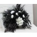 Halloween bouquets. Wedding bouquets in black and white colors. Bridal bouquet.  Faux bouquet. Bridesmaid bouquet. 5086