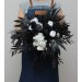 Halloween bouquets. Wedding bouquets in black and white colors. Bridal bouquet.  Faux bouquet. Bridesmaid bouquet. 5086