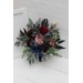 Wedding bouquets in burgundy navy blue dusty rose gold colors. Bridal bouquet. Faux bouquet. Bridesmaid bouquet. 5090