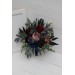 Wedding bouquets in burgundy navy blue dusty rose gold colors. Bridal bouquet. Faux bouquet. Bridesmaid bouquet. 5090