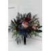 Wedding bouquets in burgundy navy blue dusty rose gold colors. Bridal bouquet. Faux bouquet. Bridesmaid bouquet. 5090
